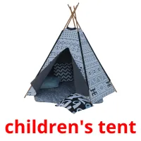 children's tent Bildkarteikarten