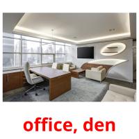 office, den picture flashcards