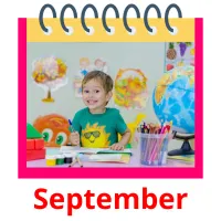 September flashcards illustrate