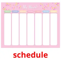 schedule flashcards illustrate