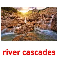 river cascades picture flashcards