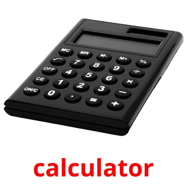 calculator picture flashcards