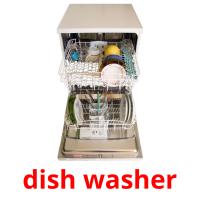 dish washer flashcards illustrate