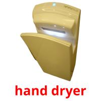 hand dryer flashcards illustrate