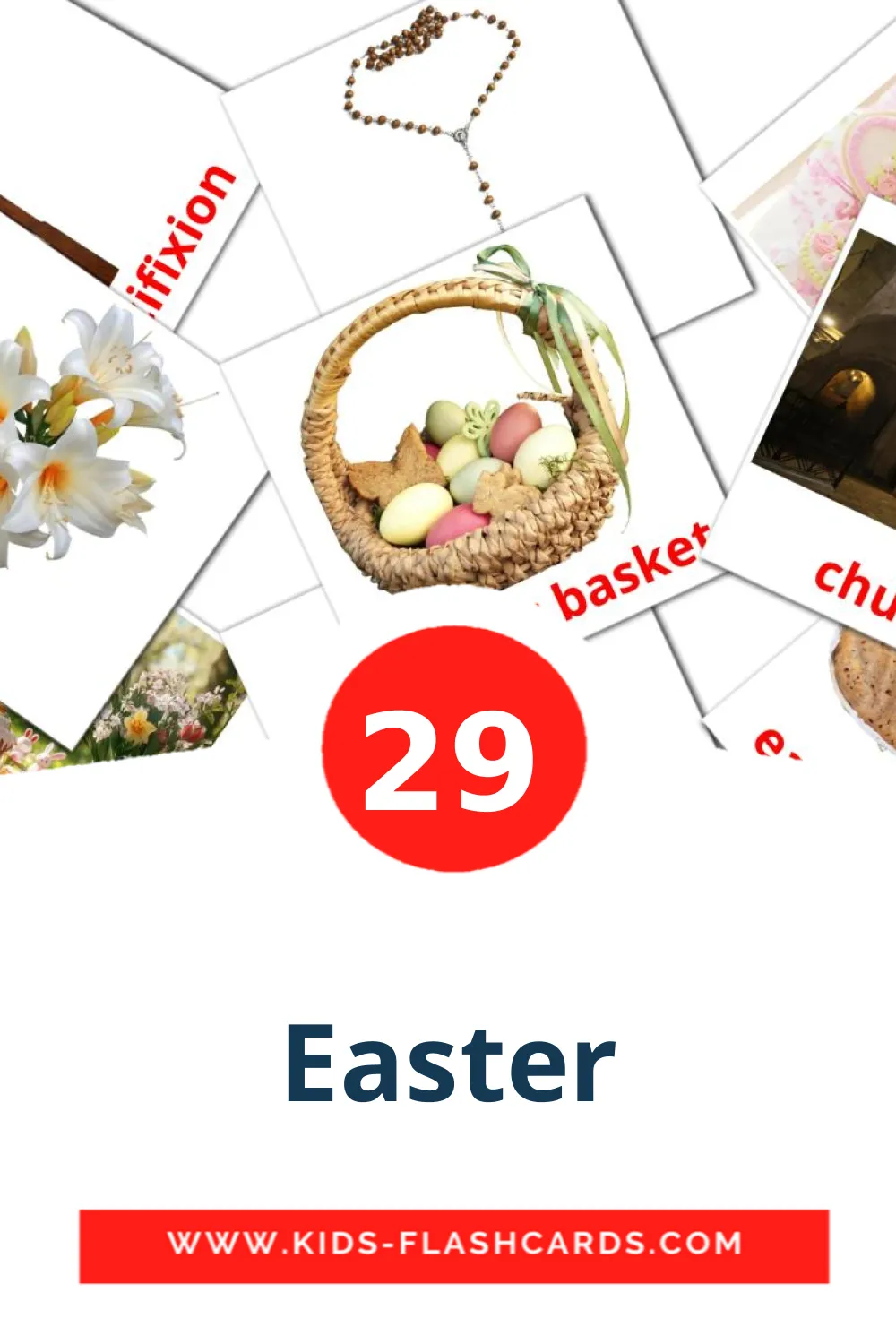 Easter на английском для Детского Сада (29 карточек)