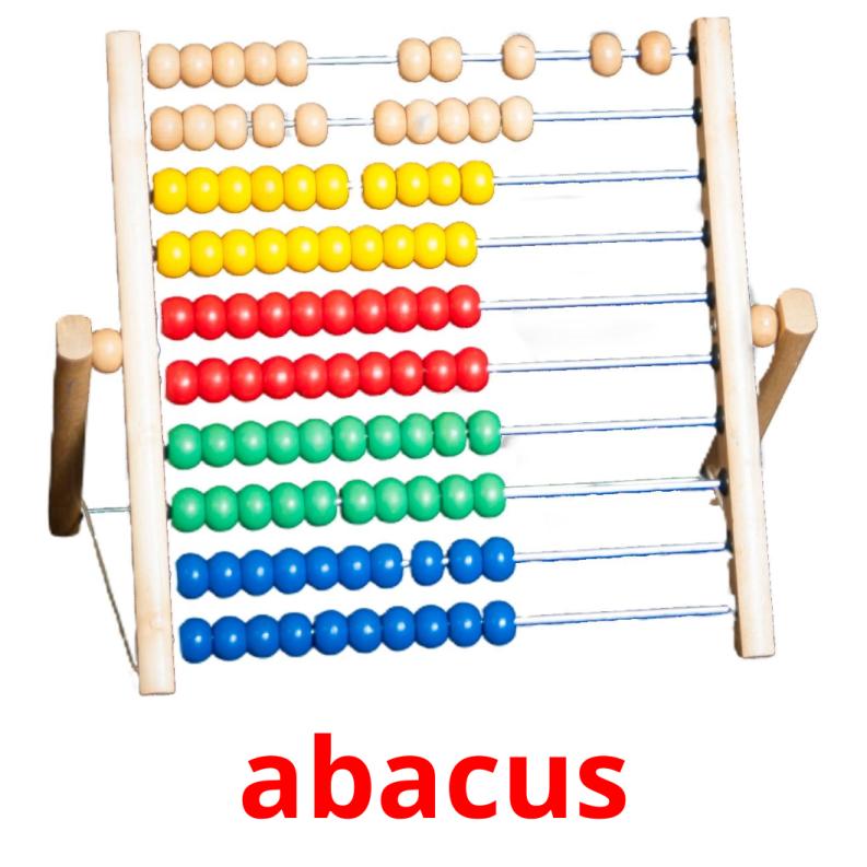 abacus picture flashcards
