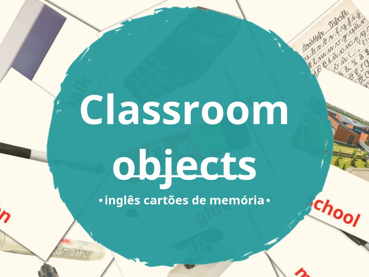36 Cartões linguagem de Objetos de sala de aula GRÁTIS em 4