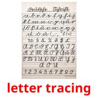 letter tracing picture flashcards