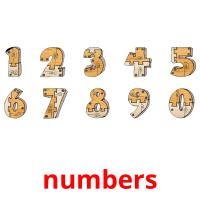 numbers picture flashcards