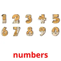 numbers picture flashcards