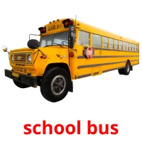 school bus picture flashcards