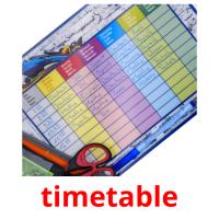 timetable picture flashcards
