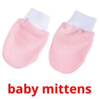baby mittens card for translate