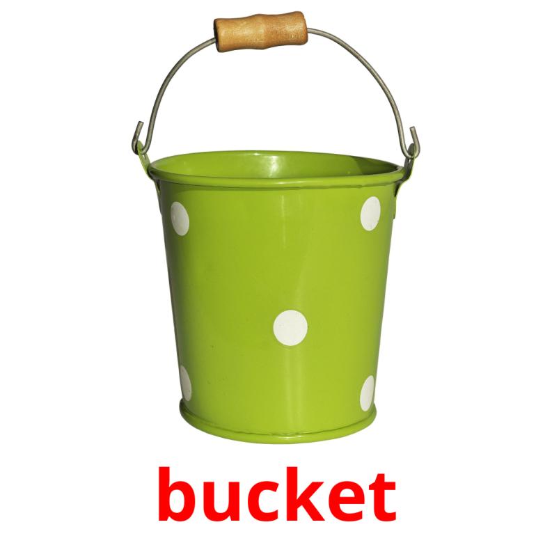 bucket picture flashcards