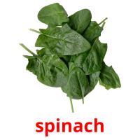 spinach Tarjetas didacticas