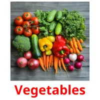 Vegetables Tarjetas didacticas