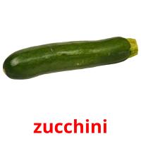 zucchini, courgette card for translate