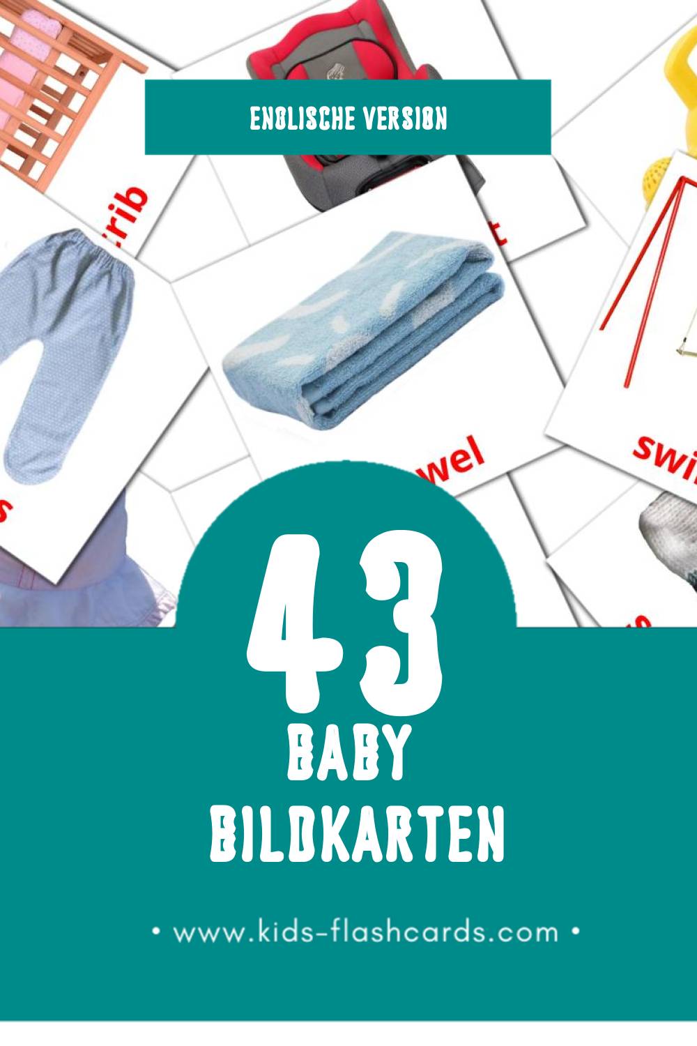 Visual Baby Flashcards für Kleinkinder (45 Karten in Englisch)