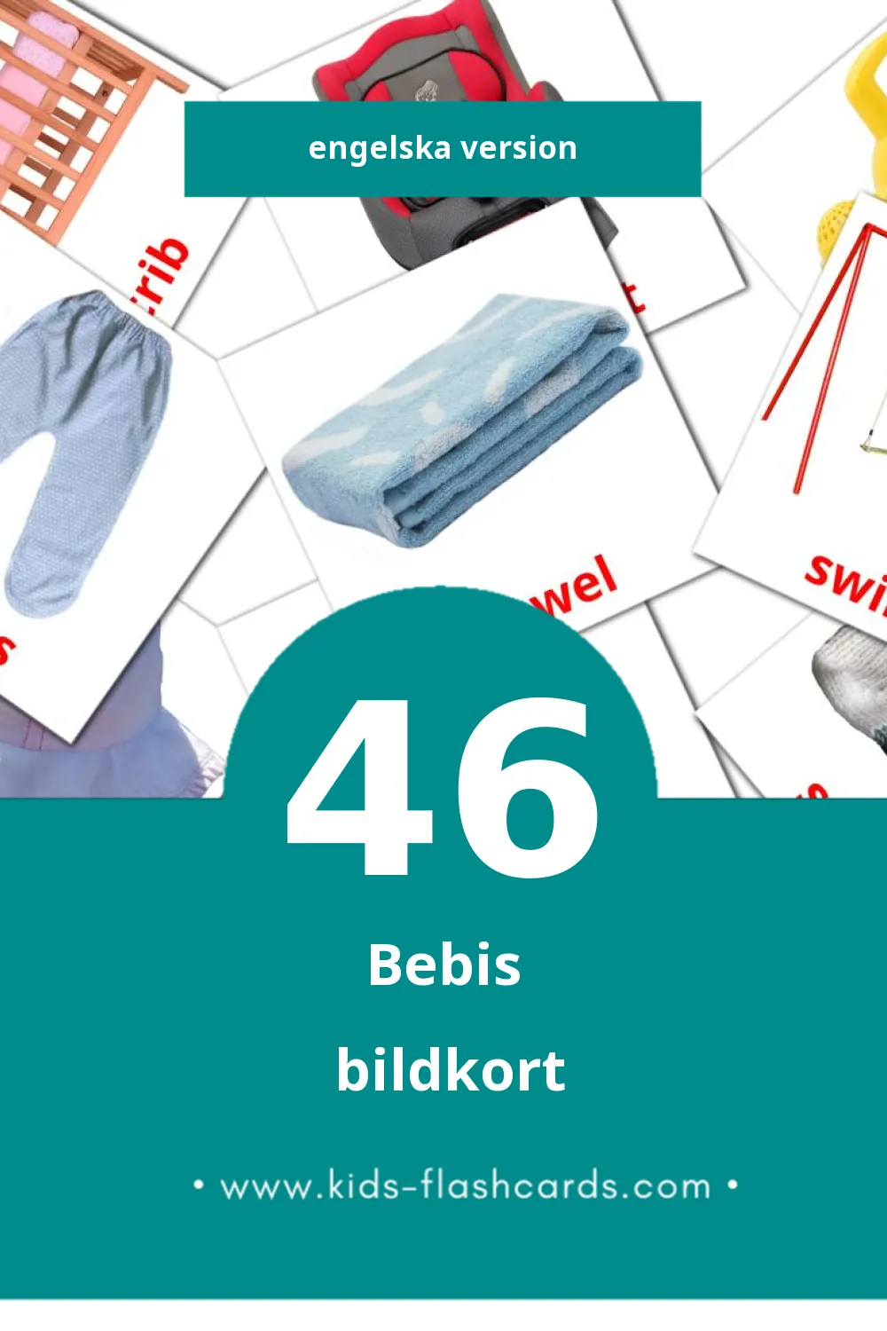 Visuella Baby för småbarn (46 bildkort för barn på Engelska)