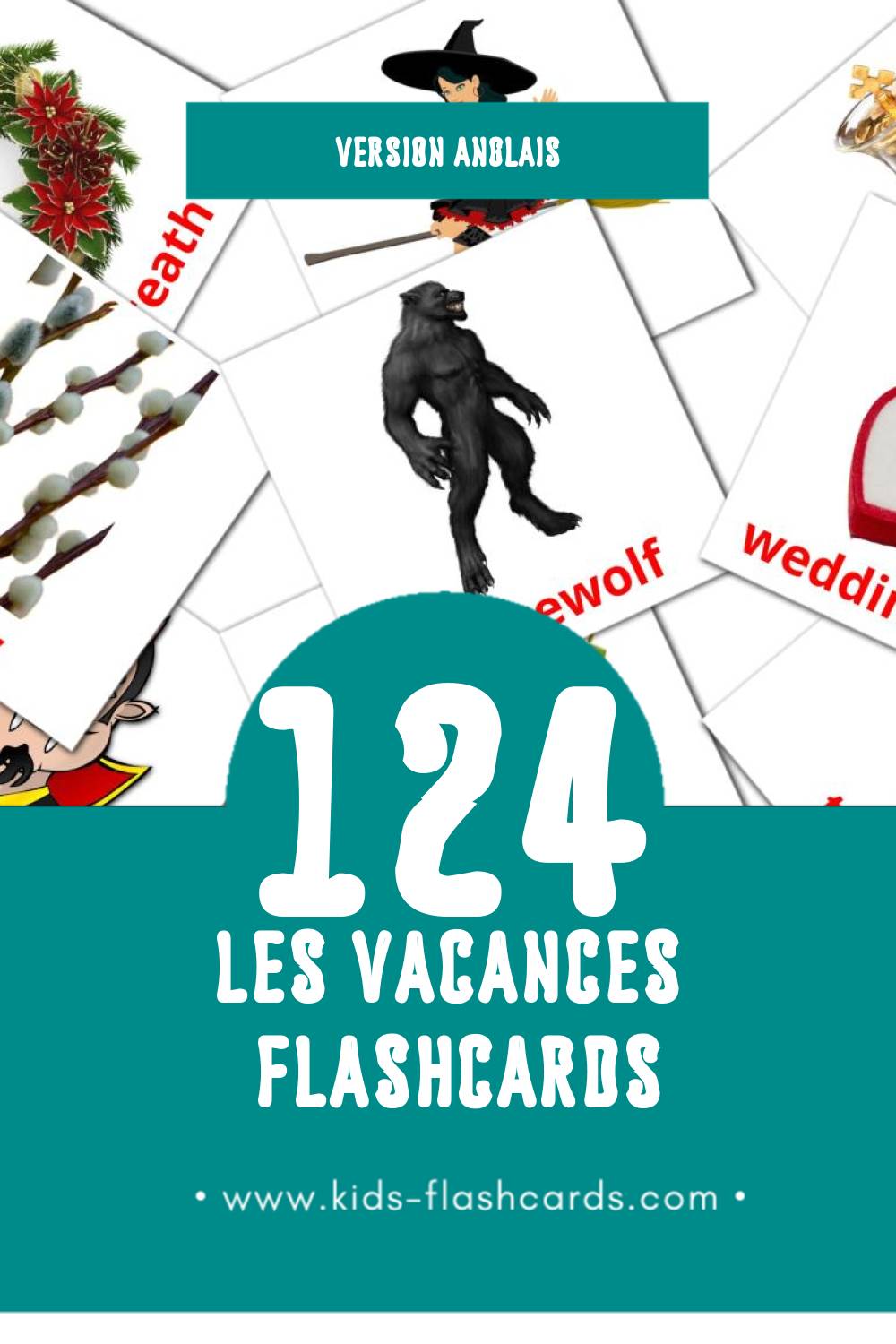 Flashcards Visual Holidays pour les tout-petits (124 cartes en Anglais)
