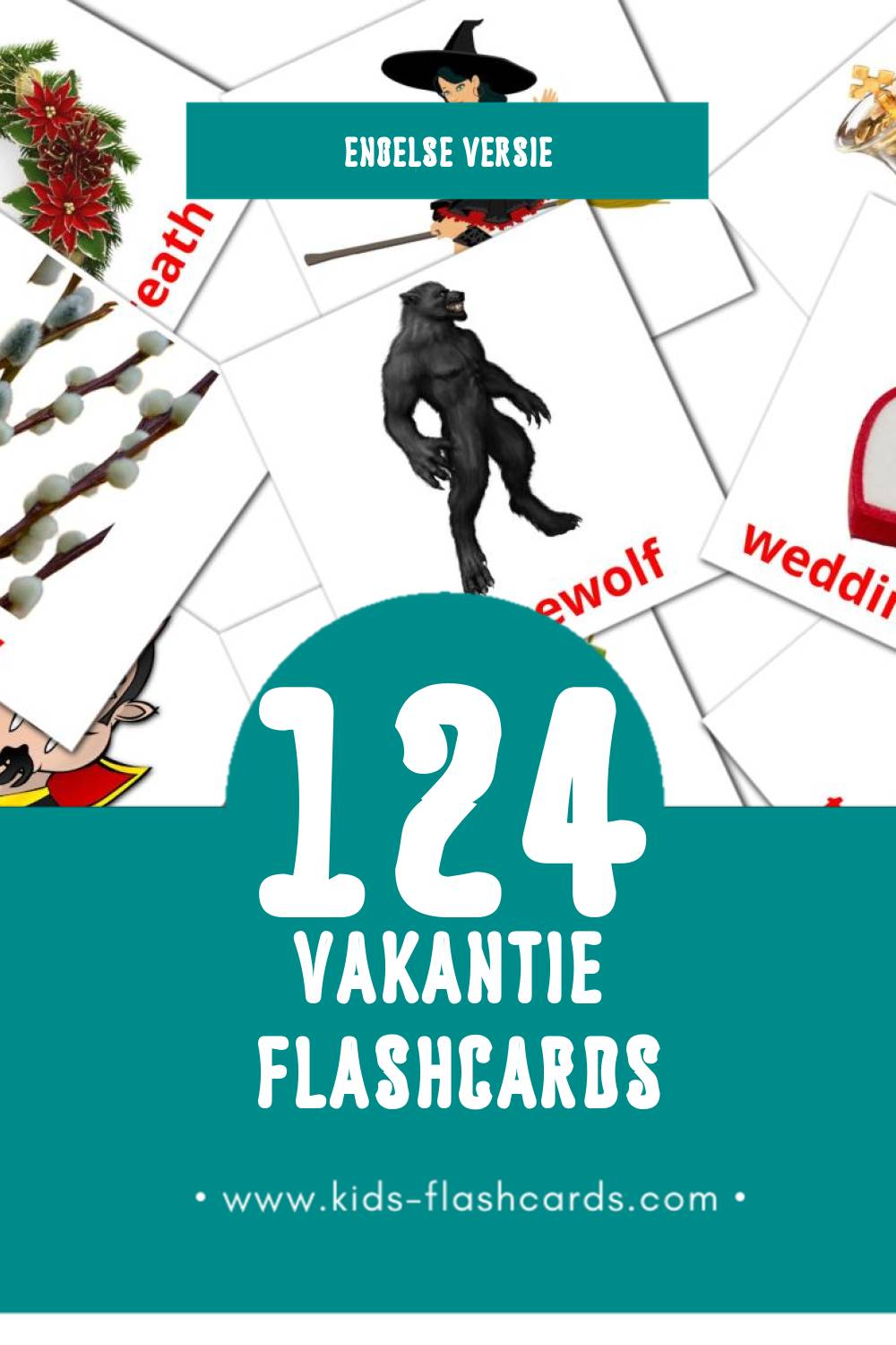 Visuele Holidays Flashcards voor Kleuters (124 kaarten in het Engels)