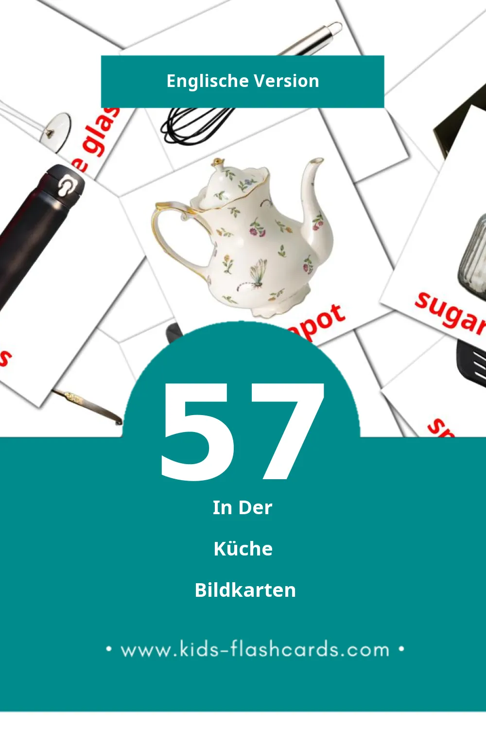 Visual Kitchen Flashcards für Kleinkinder (57 Karten in Englisch)