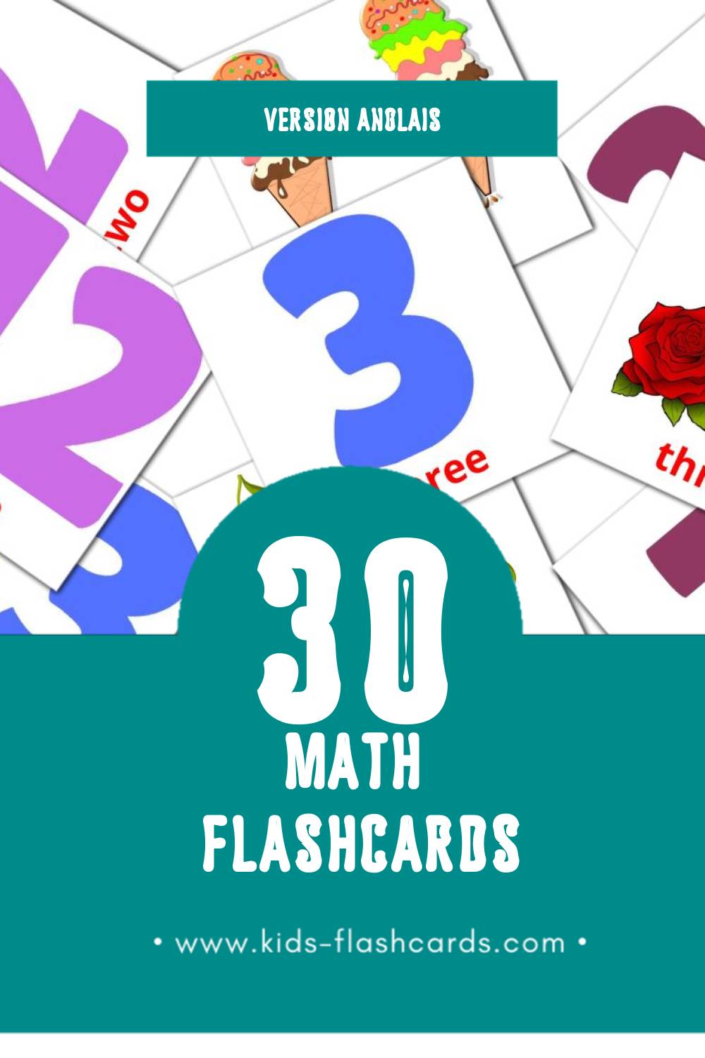 Flashcards Visual Math pour les tout-petits (30 cartes en Anglais)