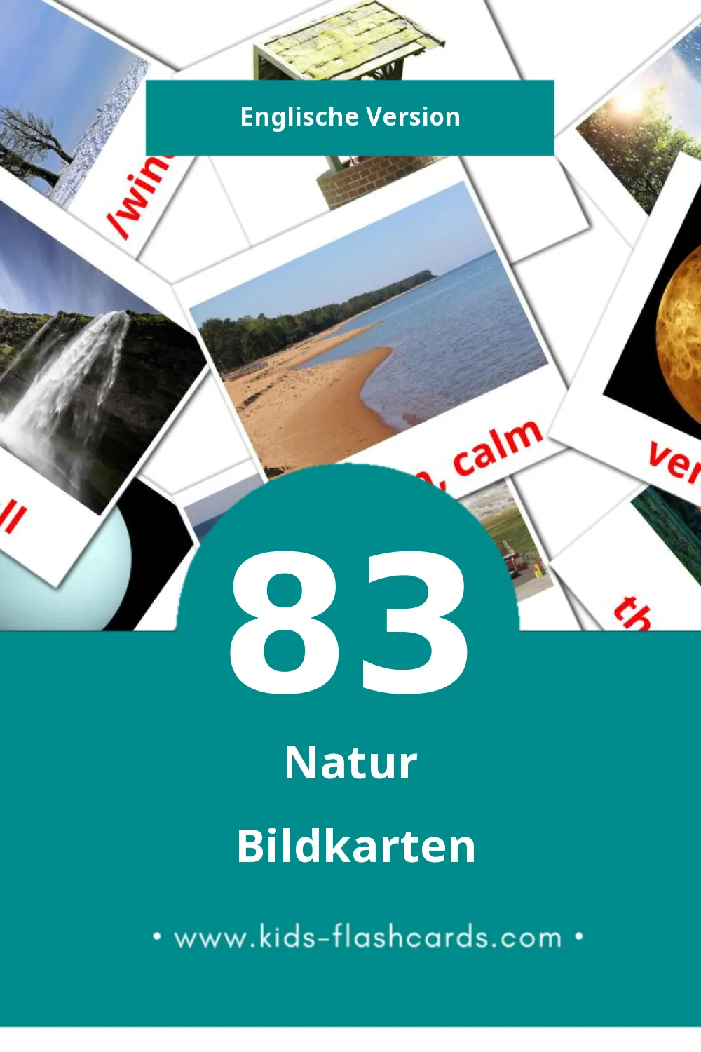 Visual Nature Flashcards für Kleinkinder (83 Karten in Englisch)