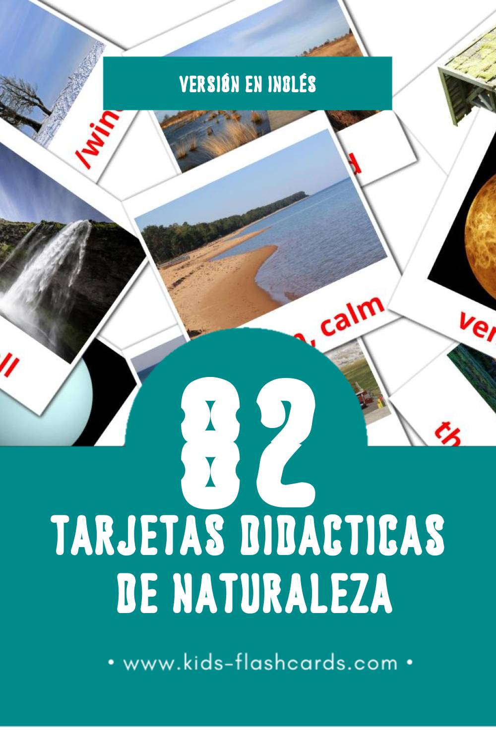 Tarjetas visuales de Nature para niños pequeños (82 tarjetas en Inglés)
