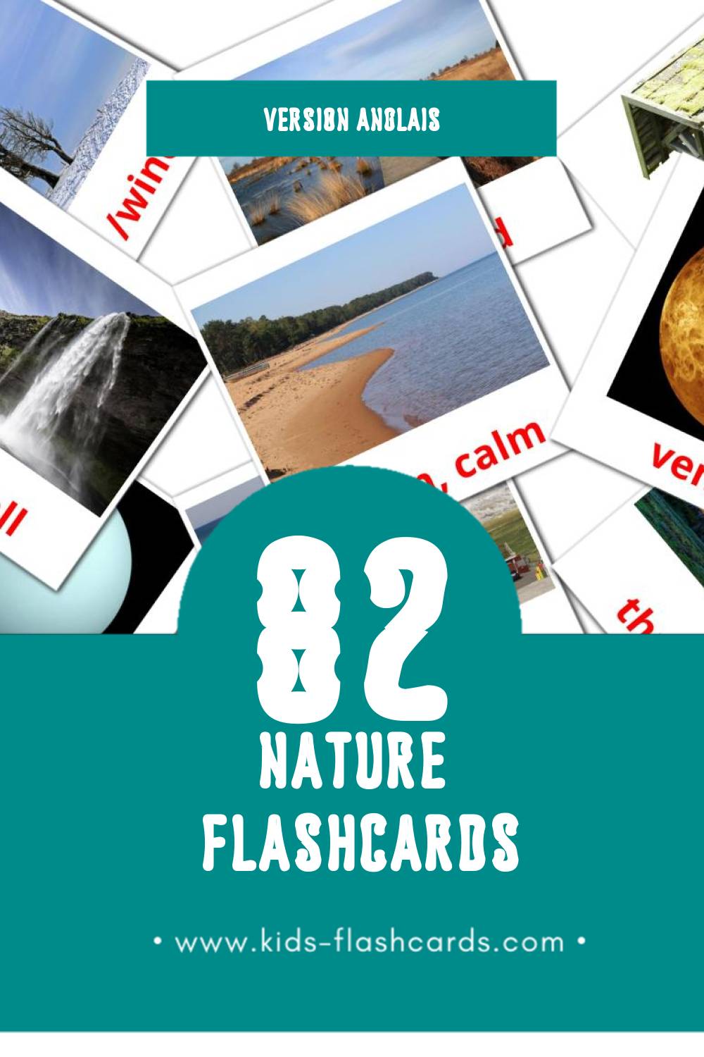 Flashcards Visual Nature pour les tout-petits (82 cartes en Anglais)