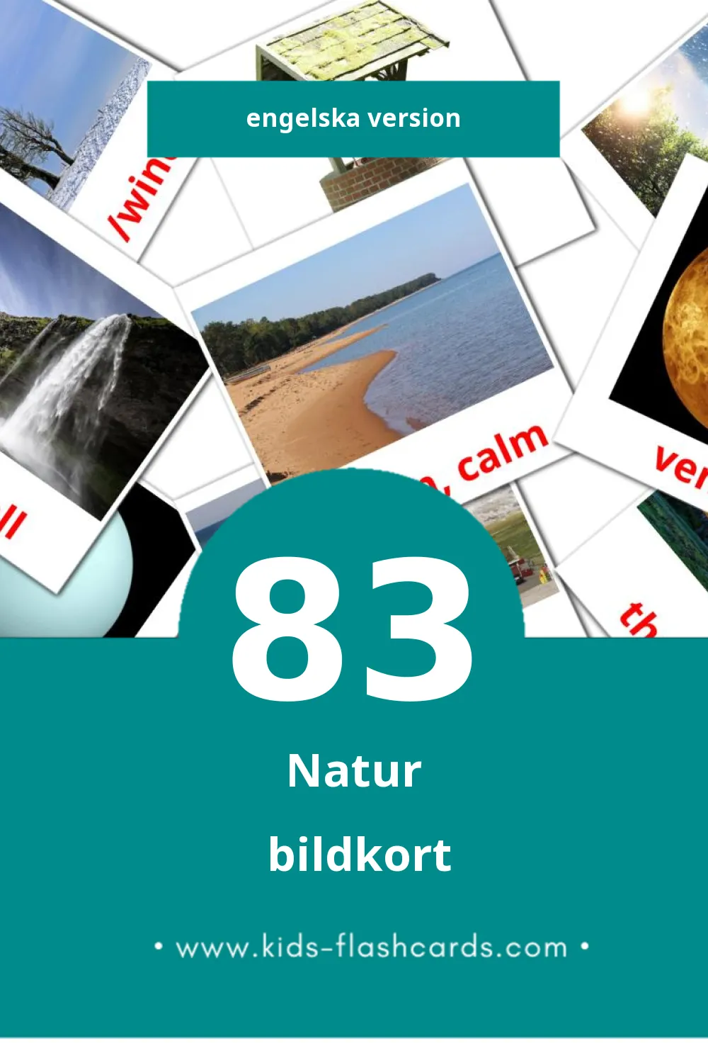 Visuella Nature för småbarn (83 bildkort för barn på Engelska)