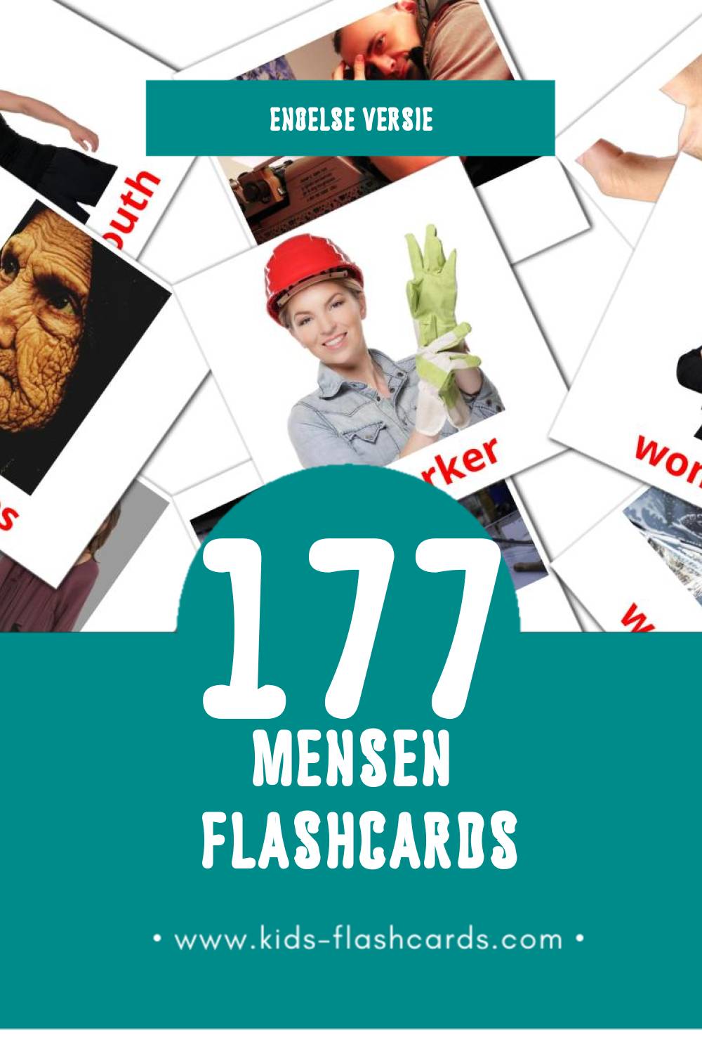 Visuele People Flashcards voor Kleuters (177 kaarten in het Engels)