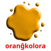 oranĝkolora picture flashcards