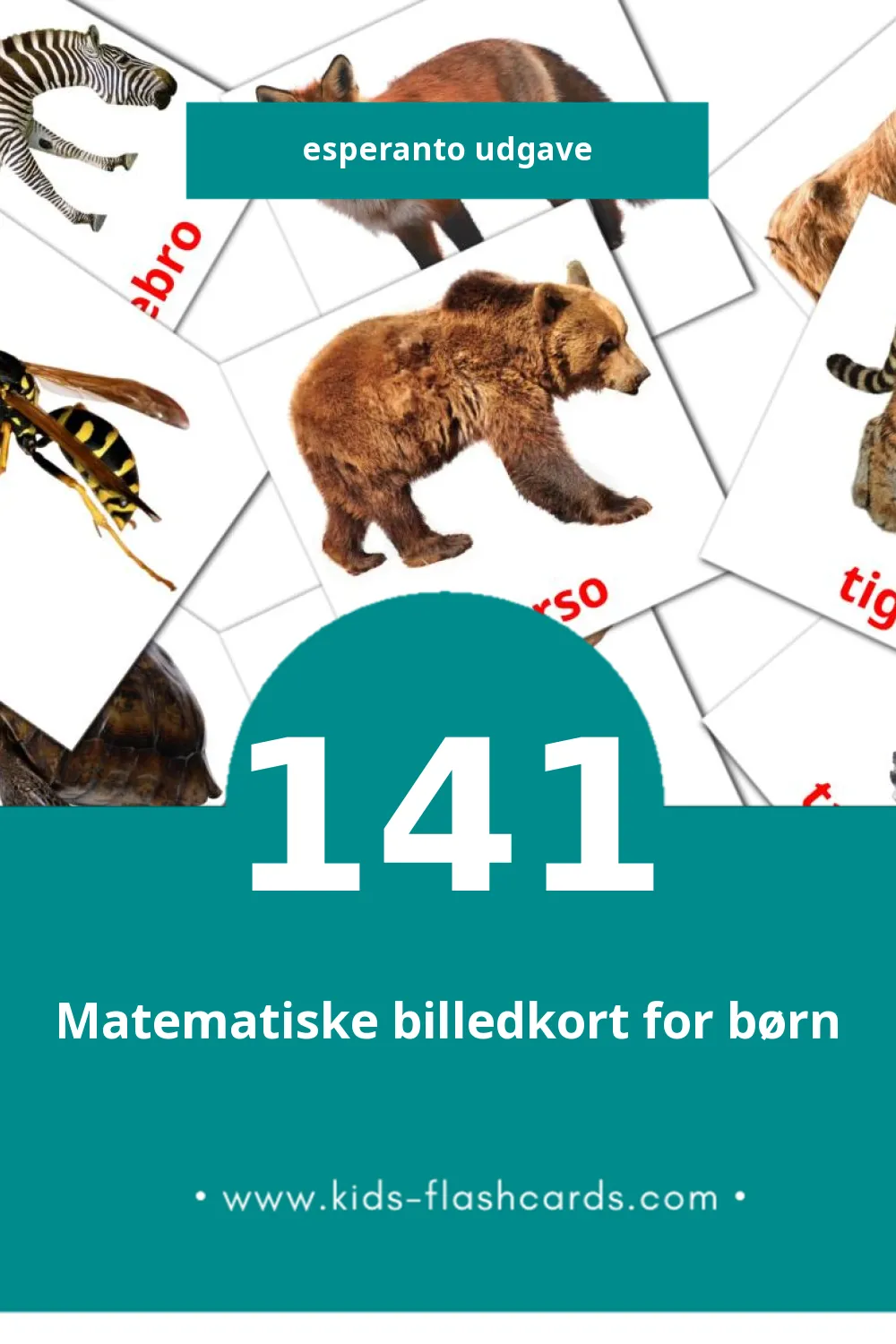 Visuelle billedkort for børn om Bestoj til småbørn (141 kort på Esperanto)
