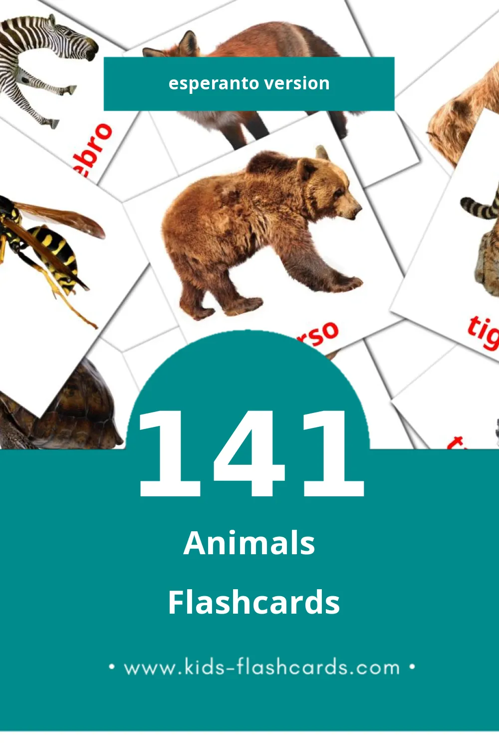 Visual Bestoj Flashcards for Toddlers (141 cards in Esperanto)