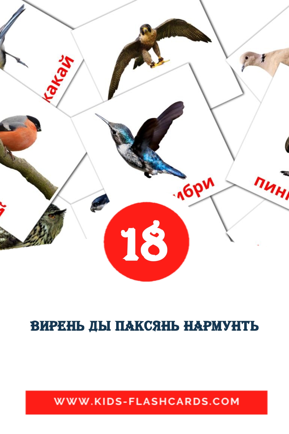 18 Вирень ды паксянь нармунть Picture Cards for Kindergarden in erzya