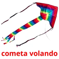 cometa volando ansichtkaarten