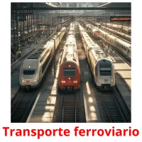 Transporte ferroviario cartões com imagens