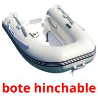 bote hinchable picture flashcards