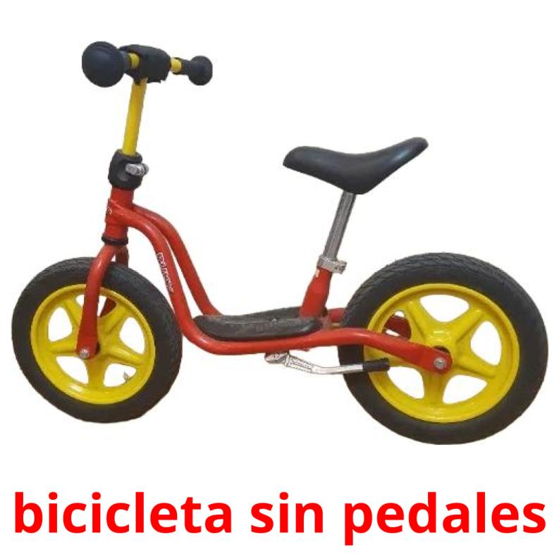bicicleta sin pedales picture flashcards