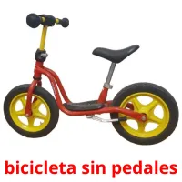 bicicleta sin pedales Tarjetas didacticas