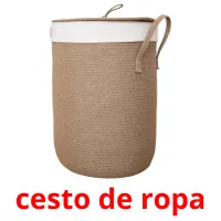 cesto de ropa Tarjetas didacticas