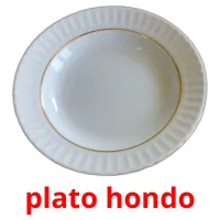 plato hondo cartões com imagens