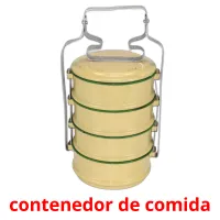 contenedor de comida Tarjetas didacticas