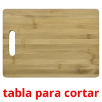 tabla para cortar Tarjetas didacticas