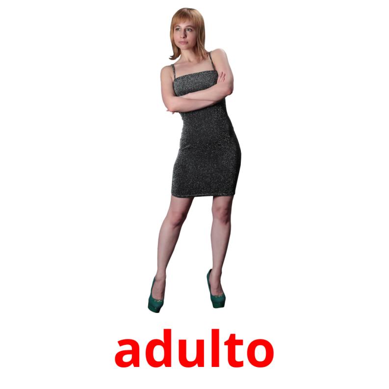 adulto picture flashcards