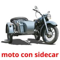 moto con sidecar Tarjetas didacticas