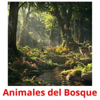 Animales del Bosque cartões com imagens