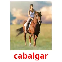 cabalgar cartões com imagens