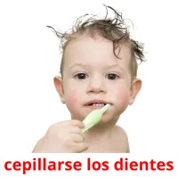 cepillarse los dientes flashcards illustrate